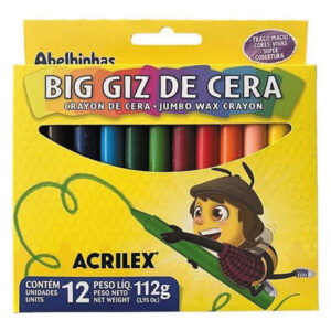 Giz de cera 12 cores Gizão Big 09111 Acrilex