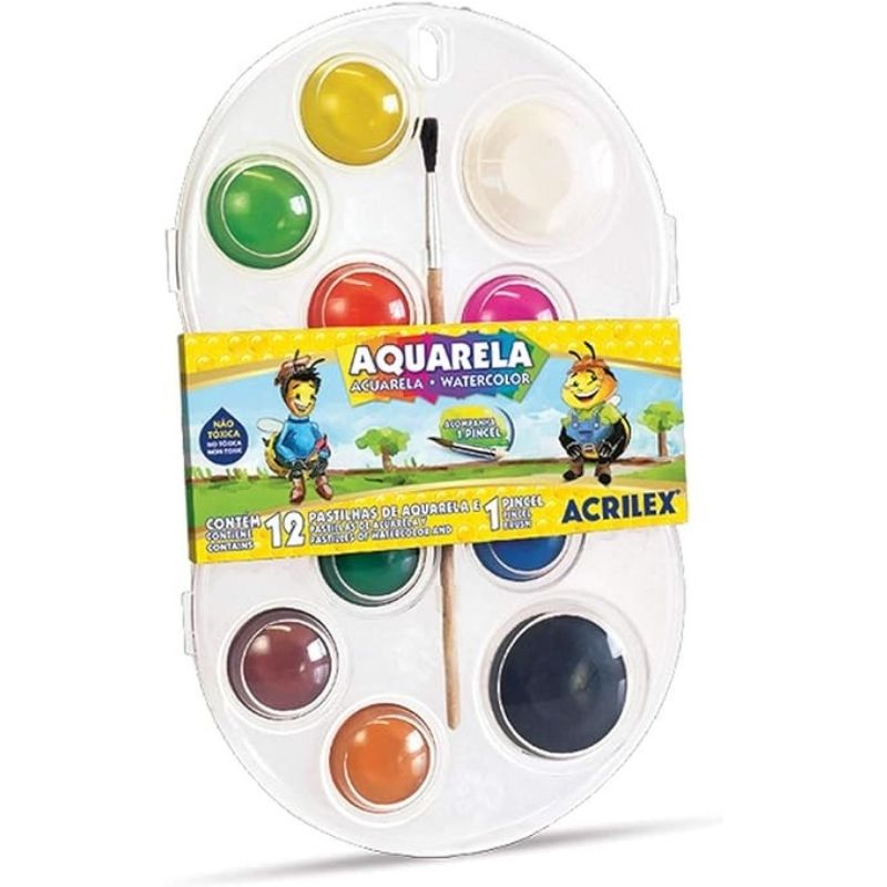 Aquarela Estojo 12 Cores 01812 Acrilex