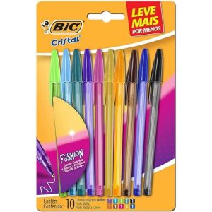 Caneta Esferográfica Bic Fashion 10 Cores
