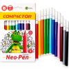 Caneta Hidrocor Com 12 Neon Pen Gigante Compactor - Imagem 2