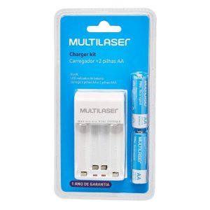 Carregador de Pilhas Multilaser 2 X AA - 12h - CB048