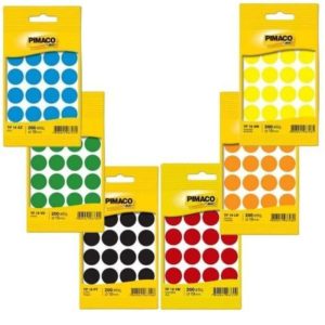 Etiqueta Adesiva redonda TP 19 200 unidades Pimaco Laranja