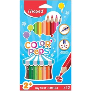 Lápis de Cor com 12 Maped Jumbo Color PEPS