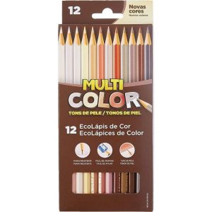 Lápis de Cor com 12 Multicolor Tons de Pele 11.1200NTP