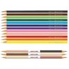 Lápis de Cor com 12+3 Caras e Cores Faber - Imagem 2