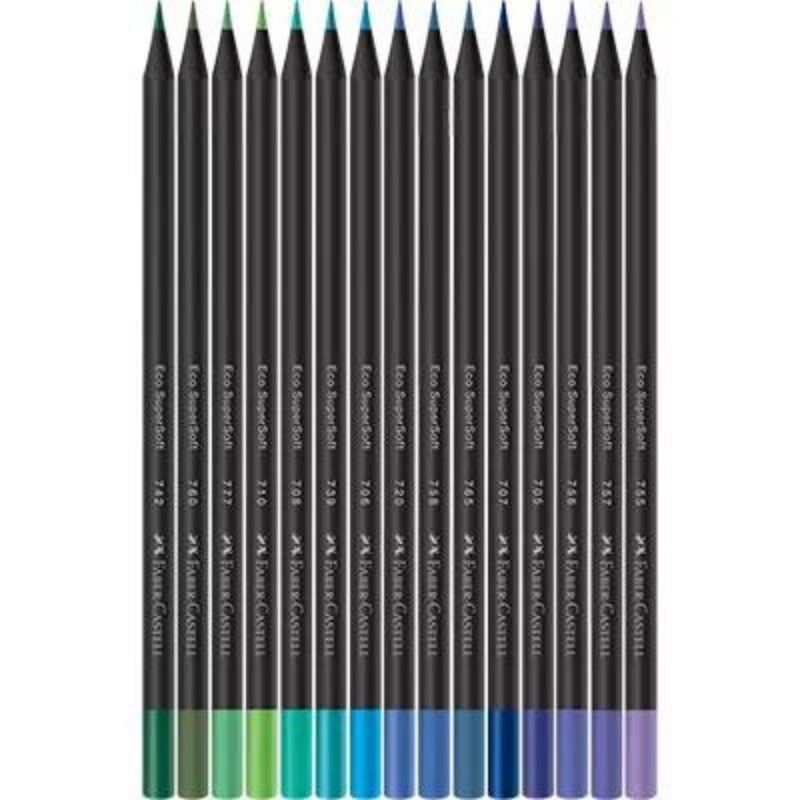 Lápis de Cor com 15 Faber Supersoft Cores Frias - Imagem 2