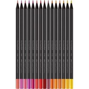 Lápis de Cor com 15 Faber Supersoft Cores Quentes