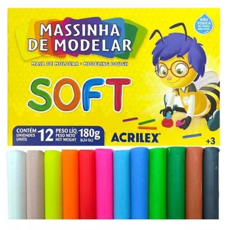 Massa Modelar 12x1 Soft 07312 Acrilex