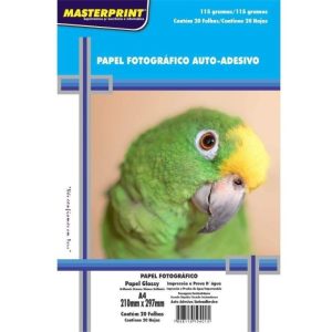 Papel Impressão Photo 115G Adesivo 20 folhas Masterprint