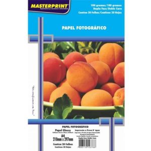 Papel Impressão Photo 180G 20 folhas Dupla Face Masterprint