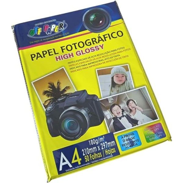 Papel Impressão Photo 180G A4 50 folhas Off Paper