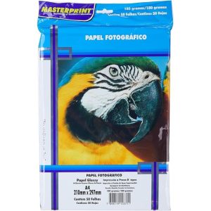 Papel Impressão Photo 180G A4 com 50 folhas Masterprint