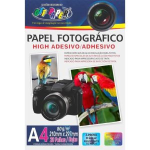 Papel Impressão Photo 80G A4 Adesivo 20 folhas Off Paper