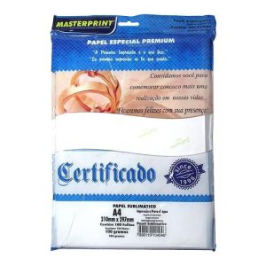 Papel Transfer Sublimático 100G A4 100 folhas Masterprint