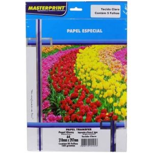 Papel Transfer Tecido Claro 160G 5 folhas Masterprint
