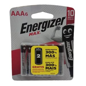 Pilha Energizer Max Alcalina AAA Palito 6x1