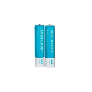 Pilha Recarregável AAA 1000 MAH com 2 unidades Multilaser
