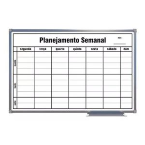 Quadro Branco 60x40 Semanal Alumínio 1059 Souza