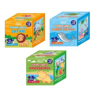 Quebra Cabeça 24 Peças Ilustrações Dinossauro Tilibra