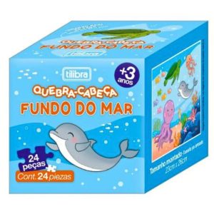 Quebra Cabeça 24 Peças Ilustrações Fundo do Mar Tilibra