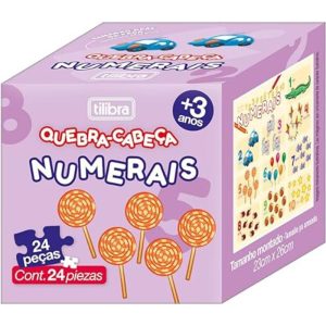 Quebra Cabeça 24 Peças Pedagógico Numerais Tilibra