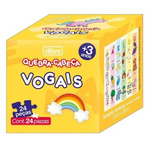 Quebra Cabeça 24 Peças Pedagógico Vogais Tilibra