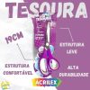 Tesoura Acrilex Multiuso 19cm Roxa - Imagem 2
