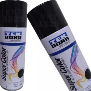Tinta Spray 350ML Preto Fosco Super Color
