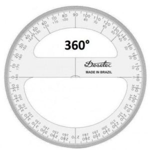Transferidor Acrílico 8310 360º 3MM 10CM