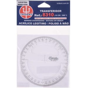Transferidor Acrílico 8310 360º 3MM 10CM