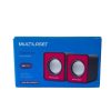 Caixa de Som 2.0 3W Mini SP198 Rosa Multilaser