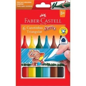 Caneta Hidrocor com 6 Faber Jumbo 150206