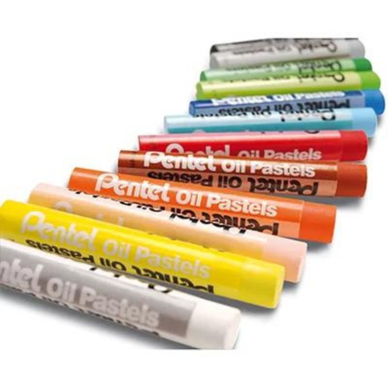 Giz Pastel Oleoso 12 Cores PHN-12 Pentel - Imagem 2