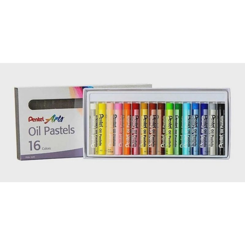Giz Pastel Oleoso 16 Cores PHN-16 Pentel - Imagem 2
