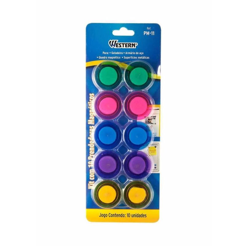Imã Western 20MM com 10 unidades cores