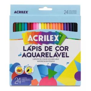 Lápis de Cor com 24 Aquarelável Acrilex