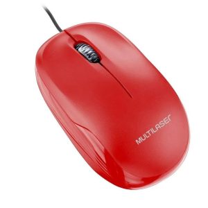 Mouse Óptico USB 1200 DPI MO292 Multilaser Vermelho