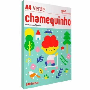 Papel Sulfite A4 210x297 100 folhas Chamequinho Verde