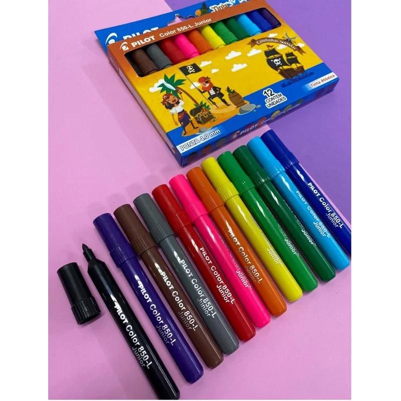Iplot Color Pincel Hidrocor Pilot Color 850-S com 12 cores - Papelaria Central ...