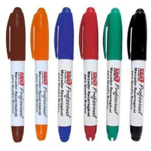 Pincel Quadro Branco Recarregável C/ Clips Radex Marrom