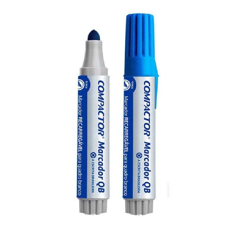 Pincel Quadro Branco Recarregável Compactor Azul