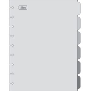 Divisória Colegial Cinza 350741 06 unidades Tilibra