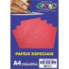 Papel Impressão Metalizado 150gr 15 folhas Off Paper Vermelho