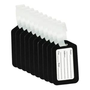 Etiqueta Identificadora de Bagagem Preta Unidade