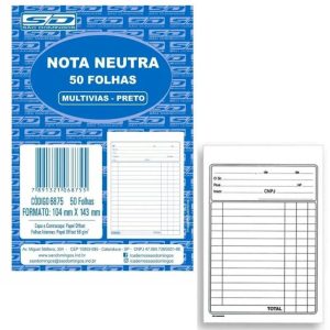 Nota Neutra 1/36 104x143 50 folhas São Domingos