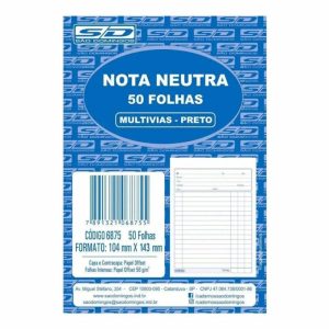 Nota Neutra 1/36 104x143 50 folhas São Domingos