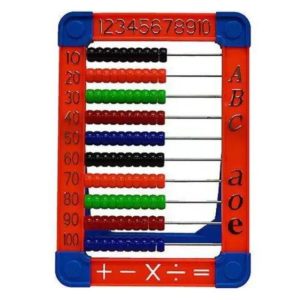 Abaco Escolar Plástico 100 Bolinhas com Tripe KZ4388