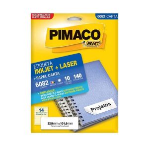 Etiqueta Laser 6082 33,9x101,6 10folhas Pimaco