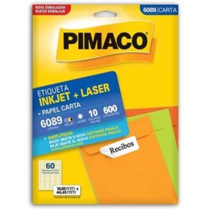 Etiqueta Laser 6089 16,93x44,45 10folhas Pimaco
