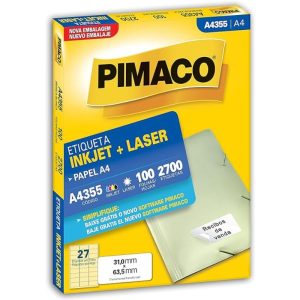 Etiqueta Laser A4355 100folhas Pimaco